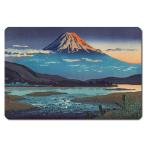  картина в жанре укиё печать коврик земля магазин свет .: Tokai дорога Fuji река примерно 133×88mm 2mm толщина UNM-14012 ( бесплатная доставка )
