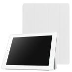 iPad ケース iPad 2/3/4世代（9.7inch) 兼用 三つ折スマートカバー PUレザー アイパッド ケース スタンド機能  ホワイト