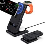アップルウォッチ Apple Watch / 充電器 / iPhone / AirPods / 3in1 / マグネット式 / PSE認証 /  10000mAh バッテリー内蔵 / BK