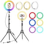 RGB LED видео свет / штатив есть кольцо 10inch фотосъемка освещение свет камера свет RGB USB подача тока 120 шт LED 158cm свет подставка имеется анимация сырой радиовещание фотография фотосъемка видео видеозапись собрание 