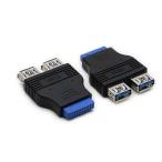 2 порт USB 3.0 женский материнская плата USB3.0 19 булавка заголовок изменение адаптер передняя панель для 
