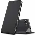 エクスペリア ケース カバー Xperia Ace SO-02L スマホケース 手帳型 スタンド機能 マグネット 定期入れ ポケット シンプル