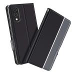 Xperia Ace II SO-41B смартфон кейс блокнот type кейс покрытие двухцветный - с ремешком . черный & серый 