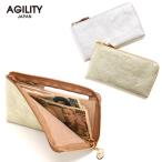 長財布 L字ファスナー スリット 10枚 コンパクト 縦 革 本革 金 銀   AGILITY affa アジリティアッファ アリニエ