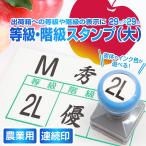 スタンプ 台不要 農業 はんこ  印鑑 出荷箱 等級 階級 S M L 優 秀 サイズ 果物 青果 生花 野菜 29mm シャチハタ式 （大） Peスタンプ