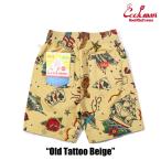 クックマン ショートパンツ タトゥー ハーフパンツ 短パン ストリート ハーレー チョッパー クックマン COOKMAN シェフパンツ ショート Old Tattoo Beige 51918