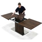 伸長式ダイニングテーブル テーブル 伸長 エクステンション モダン おしゃれ 高級 北欧 ウォールナット 木製