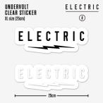 ELECTRIC UNDERVOLT CLEAR STICKER XL размер электрический нижний болт прозрачный стикер Logo черный белый рыбалка сноуборд 2024 Япония стандартный товар 