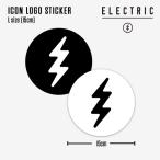 ELECTRIC ICON LOGO STICKER L размер электрический Icon наклейка-логотип черный белый наклейка рыбалка сноуборд 2024 Япония стандартный товар 