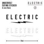 ELECTRIC UNDERVOLT CUTING STICKER XLサイズ エレクトリック アンダーボルト カッティング ステッカー ブラック ホワイト 釣り スノーボード 2024 日本正規品