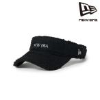 日本正規品 帽子 キャップ ニューエラ NEW ERA Women's サンバイザー ボア ブラック|ゴルフ 15125243