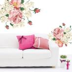 ショッピングウォールステッカー ウォールステッカー ヨーロピアン 薔薇 牡丹 アート インテリアシール 壁デコレーション 北欧風 DIY リビング