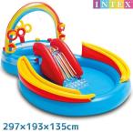 ショッピングプール すべり台 INTEX (インテックス) 57453 プール レインボーリング プレイセンター 297×193×135cm
