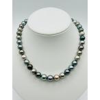 タヒチ 黒蝶パール ネックレス 真珠 8.0〜11.6mm BLACKPEARL