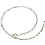 真珠 オリジナルデザインネックレス 国産 アコヤ真珠 パール 約7.5mm シンチュウ 合金 (ナチュラルブルー) (セ