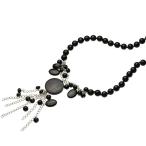 オリジナルデザインネックレスオニキス 約10mm シンチュウ 合金