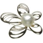 南洋 バロック真珠 ブローチ 白蝶真珠 パール ブローチ 約14.0mm シルバー 大粒 大ぶり 結婚式 冠婚葬祭 卒業式 入学式 母の日 プレゼント