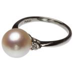 アコヤ真珠 花珠 パールリング 約9.0mm 大粒 あこや真珠 指輪 プラチナ 結婚式 冠婚葬祭 成人式 卒業 入園 入学式 母の日 プレゼント