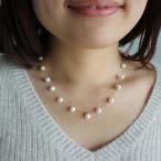 ショッピング真珠 あこや真珠 パール K18 ネックレス ステーションネックレスpearl necklace