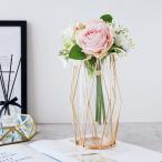 フラワーベース 花瓶 ゴールドアイアン ガラス おしゃれ かわいい