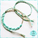 Yahoo! Yahoo!ショッピング(ヤフー ショッピング)【送料無料】アンクレット　ミサンガ　ターコイズラメ　バイカラー　ツイードMIX　anklet195