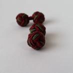  резина запонки (Knot Cuff Links кафф links Raver запонки запонки кнопка ) / wine red × moss green 