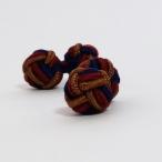  резина запонки (Knot Cuff Links кафф links Raver запонки запонки кнопка ) / Brown × wine red × голубой 
