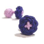 BUTTON CUFFKNOTS( резина запонки узел запонки )| голубой × French бежевый 