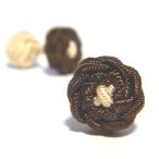 BUTTON CUFFKNOTS( резина запонки )| French шоколад × шампанское 