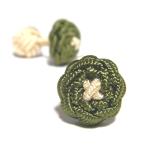 BUTTON CUFFKNOTS( резина запонки )| moss green × шампанское 