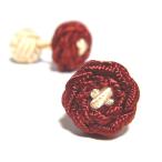 BUTTON CUFFKNOTS( резина запонки )| wine red × шампанское 