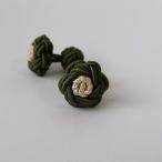  цветок узел резина запонки (Knot Cuff Links кафф links Raver запонки запонки кнопка ) moss green × шампанское 