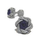  цветок узел резина запонки (Knot Cuff Links кафф links Raver запонки запонки кнопка ) жемчуг серый × голубой 