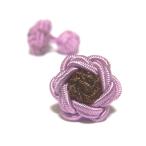  цветок узел резина запонки (Knot Cuff Links кафф links Raver запонки запонки кнопка ) light purple × French шоколад 