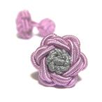  цветок узел резина запонки (Knot Cuff Links кафф links Raver запонки запонки кнопка ) light purple × жемчуг серый 