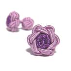  цветок узел резина запонки (Knot Cuff Links кафф links Raver запонки запонки кнопка ) light purple × лиловый 
