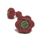  цветок узел резина запонки (Knot Cuff Links кафф links Raver запонки запонки кнопка ) wine red × moss green 