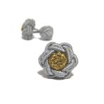  цветок узел резина запонки (Knot Cuff Links кафф links Raver запонки запонки кнопка ) жемчуг серый × оливковый 
