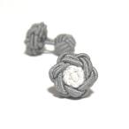  цветок узел резина запонки (Knot Cuff Links кафф links Raver запонки запонки кнопка ) жемчуг серый × белый 