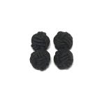  резина запонки (Knot Cuff Links кафф links Raver запонки запонки кнопка ) / черный 