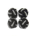  резина запонки (Knot Cuff Links кафф links Raver запонки запонки кнопка ) / черный × жемчуг серый 