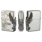 ZIPPO ハーレー ダビッドソン HDP-03 サイドメタル ジッポー オイル ライター 銀イブシ イーグル かっこいい おしゃれ プレゼント メンズ　特典つき