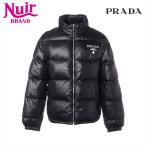 プラダ PRADA ジャケット Size:S フェザー ダウン 2022AW ロゴ ブラック【中古】