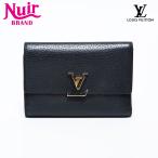 ショッピングLOUIS ルイ・ヴィトン LOUIS VUITTON 三つ折り財布 ポルトフォイユ カプシーヌ ブラック