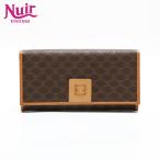 ショッピングセリーヌ セリーヌ CELINE 長財布 マカダム PVC ブラウン【中古】