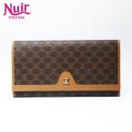 セリーヌ CELINE 長財布 PVC マカダム ブラウン【中古】