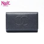 ショッピングCHANEL シャネル CHANEL キーケース 13番台 2009-2010 キャビア ココマーク ブラック【中古】