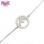 フェンディ FENDI ブレスレット エフイズ ロゴ シルバー【中古】