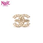 ショッピングCHANEL シャネル CHANEL リング・指輪 A16V #11ココマーク　ラインストーン パール ゴールド【中古】