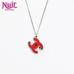 シャネル CHANEL ネックレス レッド ココマーク 05P 2005 リバーシブル ブラック【中古】